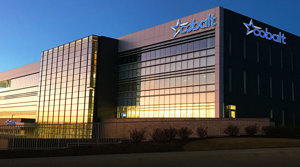 Cobalt Credit Union building at sunset Cobalt Credit Union building at sunset